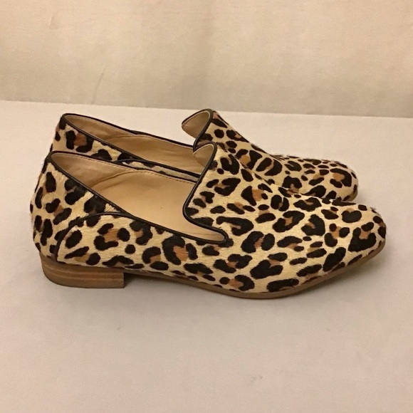 Clark’s 6 Pure Viola Loafers Animal Print Leopard Calf Hair Leather Women’s Shoe - Picture 3 of 10